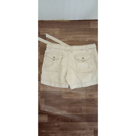 Vintage  90s Ralph Lauren Polo, tan, mid rise, pinwhale , thin  corduroy shorts. - Picture 3 of 4